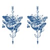 2 Sheets Temporary Whale Tattoo World Tattoo Compass Tattoo Arrow