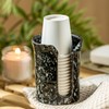 YHOJOY Bathroom Cup Dispenser 3 Oz, Ceramic Bathroom Cup Holder