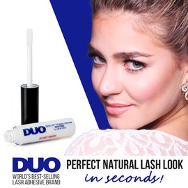 DUO DUO Quick-Set Strip Lash Adhesive C Clear, Waterproof, Long-Lasting Lash Glue, Fast-Drying for False Lashes, 0.18 oz, 1-Pack