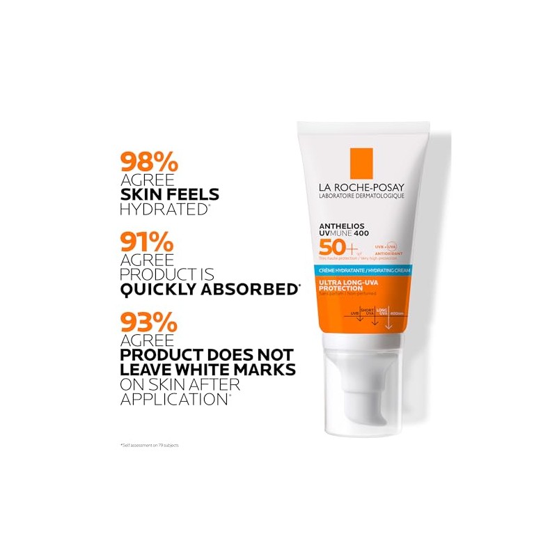 La Roche-Posay Anthelios UVMune 400 Hydrating Cream SPF50+ for Face,