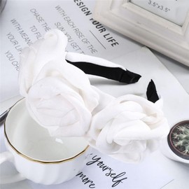 1 Piece Rose Flower Headband, Hair Band, Flower Headband, Fashionable Headbands, Women's Hair Band, Flower Wreath, Hair Accessories for Women, Girls, Wedding, Birthday, Party, Festival, Yellow