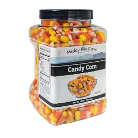 Candy Corn by Medley hills farm 2.5 Lbs. in Reusable Container - Old Fashioned Candy corn classic - bulk candy