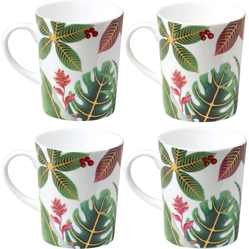 Bone Gracie Bone China Birds of Paradise Coffee Tea Mugs