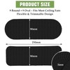 18PCS Ceiling Fan Filters For Blades,Activated Carbon Fan Air Purifier