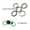 PolarLander Key Bezel Switch Cover Circle Sticker Aluminum Alloy Car