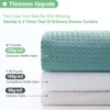 Dynamene Teal Fabric Shower Curtain for Bathroom - Waffle Weave