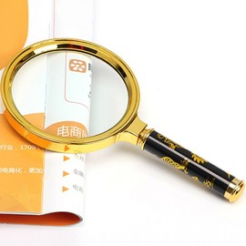Portable gold frame magnifying glass dragon shaped handle 60 70 80 mm 80mm 3ea