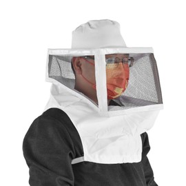 Haofy Sombrero de Apicultura Diseño de Contracción Malla Transpirable Ribete Apicultor Sombrero de Vaquero para Apicultura Caza Senderismo Ribete Blanco, Apicultor Profesional