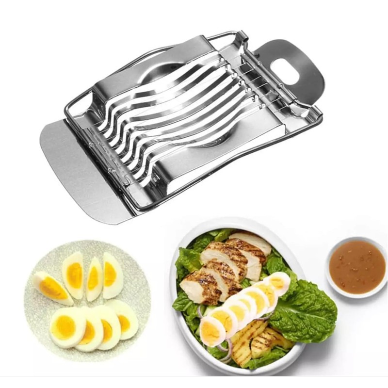 Boiled Egg Slicer, Stainless Steel Heavy Duty Egg Cutter for