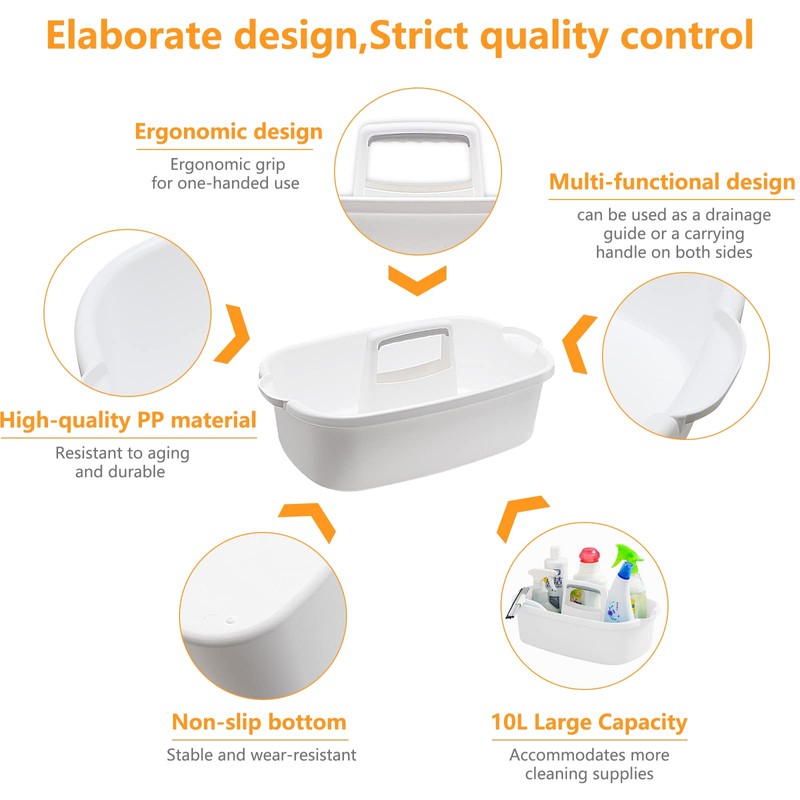 Goderewild Goderewild Multi-Purpose Plastic Cleaning Caddy with Handle, Shower Caddy