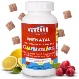 NAHRAAN HEALTH NAHRAAN HEALTH Halal Prenatal Gummies for Women - Halal Gummy Prenatal Vitamins with DHA and Folic Acid for Before/During/After Pregnancy, 60 Count, 30 Day Supply