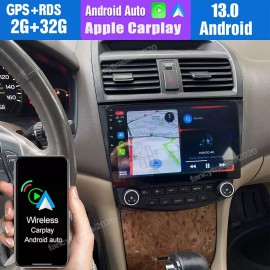 For Honda Accord 2003-2007 Apple CarPlay Android 13 Car Stereo Radio GPS FM RDS