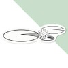 Azeeda 'Lily Pads' White Premium Vinyl Decal Sticker – Waterproof,