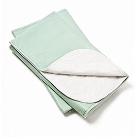 2 Pack, Green Platinum Care Pads™ Bed Pad Standard Reusable Underpad Washable 34" x 36"