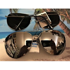 AIRFORCE 2  PAIR AIR FORCE  Aviator Sunglasses Extra Large Mirrored Lenses  XXL