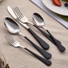 LKTDYMEG 20-Piece Black Silverware Set 18/0 Stainless Steel Silverware Set