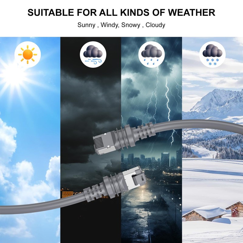 cat gruciso 220FT Starlink Gen 3 Cable, Waterproof Satellite Replacement