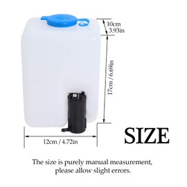 Swess Car Windshield Washer Pump Universal Reservoir Kit 99300 Fluid Reservoir Tank Bottle with Pump
