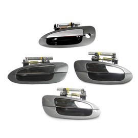 ADVANCE IGNITION Compatible with Nissan 2002-2006 Altima Smoke Metallic K11 and Chrome Outer Door Handle 4PCS 2002 2003 2004 2005 2006