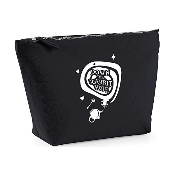 Hippowarehouse Down The Rabbit Hole printed make up cosmetic wash