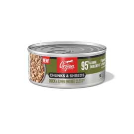 ORIJEN Chunks & Shreds Duck & Liver Entrée, 5.5oz