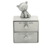 Tooth Box Metal Cute BearShape Storage Case with 2 Drawers
