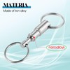 Pack of 8 Removable Key Fob with Quick Release Pull