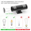 Sytmhoe Cylinder Outdoor Wall Lights 2Packs, Black Modern Up Down