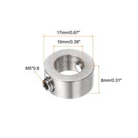 sourcing map 4pcs 10mm Drill Stop Collar Set Depth Stop, Adjustable Stainless Steel Drilling Limit Ring, Anodizing Surface Dowel Shaft Chuck Positioner with Hex Wrench, Silver