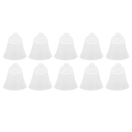 10Pcs 3 Hole White Hearing Amplifier Domes Earbud Tips Soft Static Free Silicone Hearing Amplifier Ear Tips Plugs Middle Size