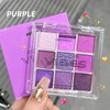 9 Colours Eyeshadow Palette - Purple Eyeshadow Theme, Matte &