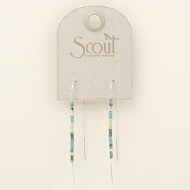 Scout Curated Wears - Chromacolor Miyuki Thread Earring - Turquoise Multi/Silver