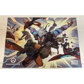 BlizzCon 2023 Overwatch 14x20 poster devs signed