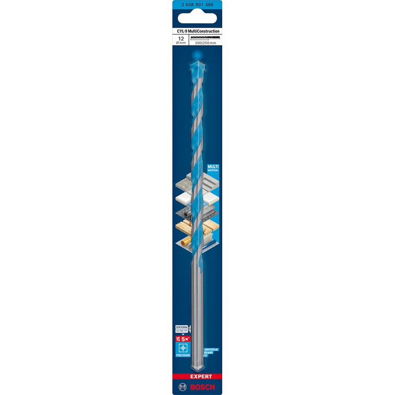 Bosch Professional Expert CYL-9 MultiConstruction Drill Bit for Concrete, 12