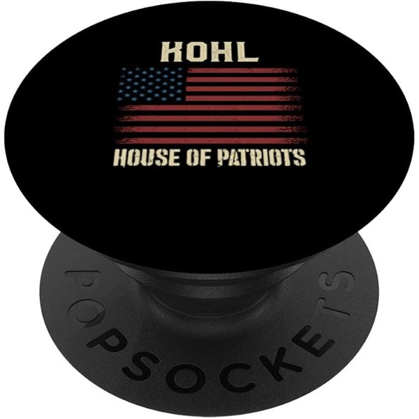 KOHL Last Name Surname American Flag Family PopSockets Swappable PopGrip