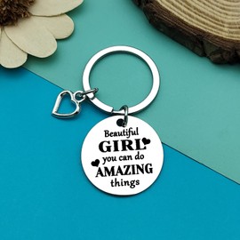 Inspirational Gift for Girl Women Motivational Keyring You Can Do Amazing Things Keyring Encouragement Gift for Teens Birthday Christmas Graduation Gift for Her Inspirational Jewelry