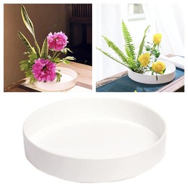 Kit japonés Ikebana - Contenedor de flores de rana floral con 1 maceta de plástico de 9 pulgadas, 1 Kenzan de 1.5 pulgadas, 1 Kenzan de plástico de 2.7 pulgadas, 1 pasador de limpieza y enderezamiento 2 en 1 (juego B)