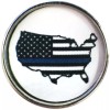 Fashion Snap Jewelry America USA Flag Officer Thin Blue Line