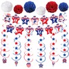 31Pcs 4th of July Decorations Set Patriotic Banner with Red