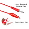 5Pcs 4mm 10A Banana Plug to Copper Alligator Clip Automotive
