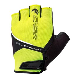 Chiba Men's Gel Premium Gloves, Neon Yellow, Large