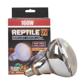 LUCKY HERP Reptile UVA UVB Mercury Vapour Bulb,R115,160 Watts,E27 (Clear)