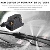 NYTKL 2 PCS Front Windshield Washer Nozzles, 4 Holes Arm