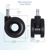 AXL Hubless Caster Office Chair Wheels Black Replacement Rubber Chair