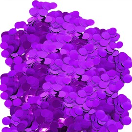 XIKSXITN Purple Metallic Foil Confetti - 60g (2.11OZ) Shimmer Round Table Confetti for Weddings, Galas, Birthday Parties – Biodegradable Glitter Circles for Crafts, Photo Props, Luxury Event Decor