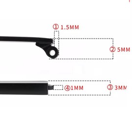 QYAJS 1 Pair Metal Glasses Replacement Glasses Replacement Temple Black Eyewear Frame Temple Eyeglasses Arms Legs and 3-in-1 Screwdriver…