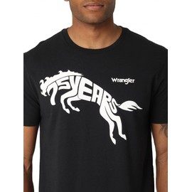 Wrangler Mens 75th Anniversary T-Shirt T Shirt, Black, Large US