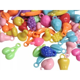 20pcs. Acrylic Fruit Pendant Charms-for bracelets, crafts, jewelry