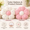 Soft Plush Daisy Flower Throw Pillow for Bed & Sofa