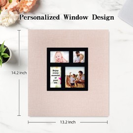 potricher Photo Album 4x6 1000 Photos Linen Hardcover Large Capacity for Family Wedding Anniversary Baby Vacation (Beige, 1000 Pockets)